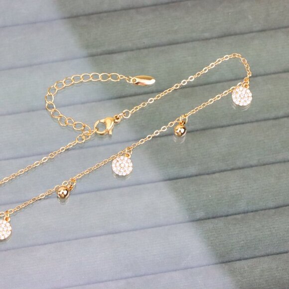 "Rose Gold Anklet with Sparkling Charm – XPAL1178 - Picture 12 of 12